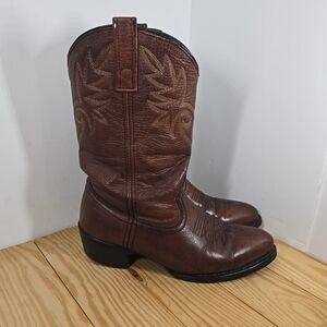 Dingo Mens Brown Leather Cowboy Boots Size 8D